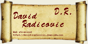 David Radicović vizit kartica